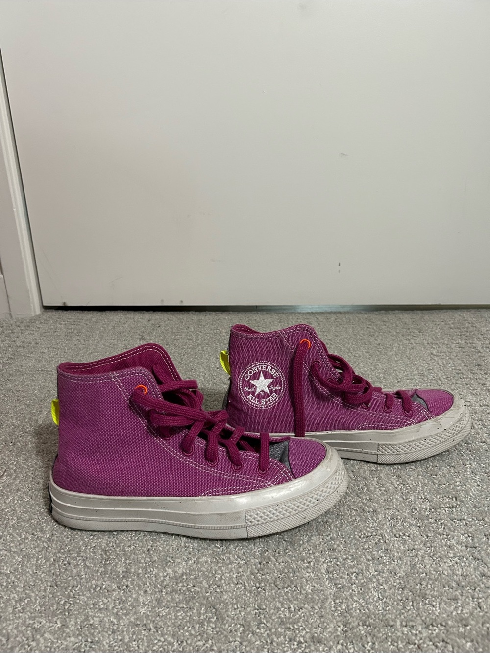 Converse High Top Sneakers - Purple with White Soles